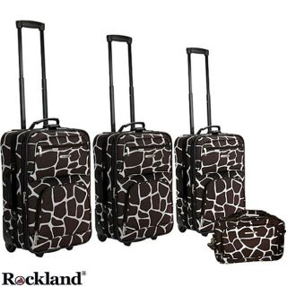 Rockland Deluxe Giraffe 4 piece Expandable Luggage Set