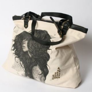 Obey Fern Tote Bag in Natural White, Size O/S, Color Natural White Shoes
