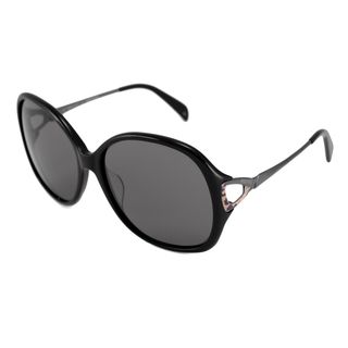 Emilio Pucci Women's EP698S Black/Gray Rectangular Sunglasses Emilio Pucci Designer Sunglasses
