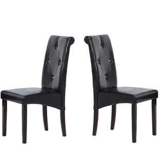 Warehouse Of Tiffany Brown Rubberwood Dining Room Chairs (set Of 2)