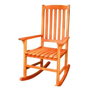 VIFAH V397 Outdoor FSC Ecalyptus Wood Rocking Chair (Discontinued by Manufacturer)  Patio Rocking Chairs  Patio, Lawn & Garden