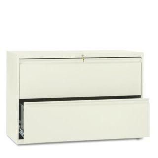Hon 800 Series 42 inch wide Two drawer Lateral File Cabinet In Putty Color