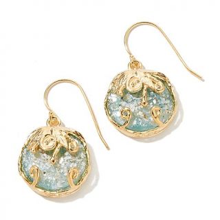 Noa Zuman Seaside Blue Roman Glass Drop Earrings