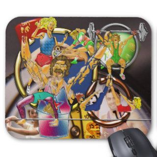 Competitive Sports Art and Photography Collage Mousepad