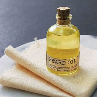 beard oil and face rag set by men's society