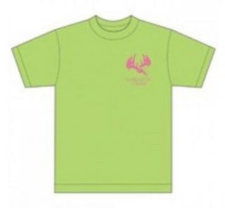 Longleaf Camo Llc 405SSS T Shirt with Pink Horns Logo Lime Small Clothing