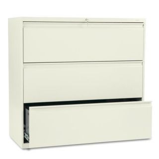 Hon 800 Series 42 inch wide 3 drawer Lateral File Cabinet In Putty