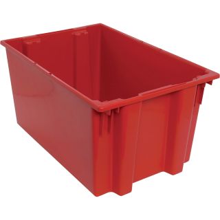 Quantum Storage Stack and Nest Tote Bin — 29 1/2in. x 19 1/2in. x 15in. Size, Carton of 3  Totes