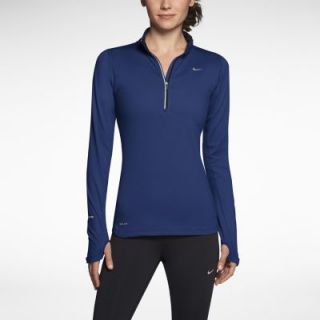 Nike Element Half Zip Womens Running Top   Deep Royal Blue