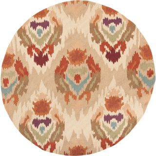 Hand hooked Snoqualmie Gold Rug (3round)