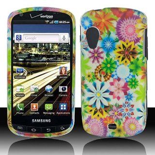 Flower Power Pink Green Hard Cover Case for Samsung Galaxy S Stratosphere SCH i405 Cell Phones & Accessories