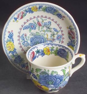 Masons Regency/Plantation Colonial  Footed Cup & Saucer Set, Fine China Dinnerw