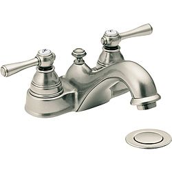 Moen 6101an Kingsley Two handle Bathroom Faucet With Drain Assembly Antique Nickel