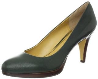 Nine West Women's Selene Pump, Dark Green Leather, 9 M US Pumps Shoes Shoes