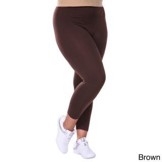 White Mark Womens Plus Size Solid Daily Leggings