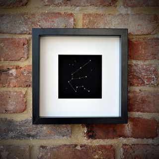 aquarius framed constellation artwork by starology