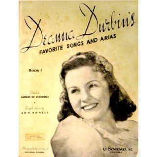 Deanna Durbin's Favorite Songs and Arias, Book 1 Books