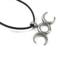 Balance of Life, Wiccan Triple Moon Pewter Pendant Jewelry