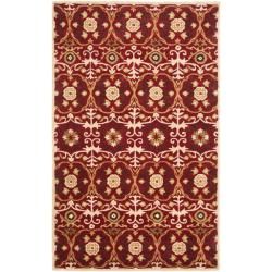 Handmade Gramercy Red New Zealand Wool Rug (83 X 11)