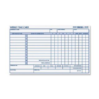 Rediform Employee Time Card, Weekly, 4.25 x 7 Inches, 100 per Pad (4K409)  Employee Time Book 