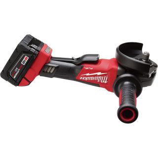 Milwaukee M18 FUEL 4 1/2in./5in. Grinder Kit — Two M18 RedLithium XC 4.0 Batteries, Paddle Switch, No-Lock, Model# 2780-22  Grinders   Stands