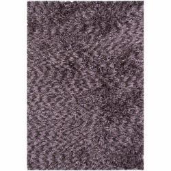 Handwoven Gray/purple/brown Mandara Shag Rug (9 X 13)