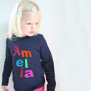 personalised child's letter t shirt by holubolu