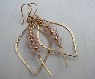 rose quartz tusk earrings by sarah hickey
