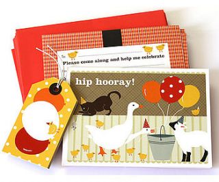 farm animal party invitation set of 10 by jane loves