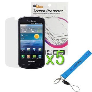 GTMax 5x Clear LCD Screen Protector for Verizon Samsung Stratosphere SCH I405 (FREE Gift BlueMall Wrist Strap Lanyard) Cell Phones & Accessories