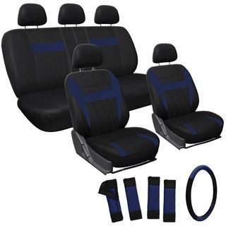 Oxgord Blue 17 piece Car Seat Cover Automotive Set
