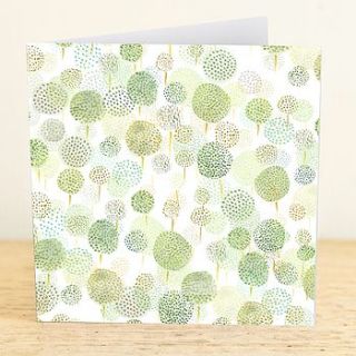 spring dandelion greetings card by laura fletcher textiles