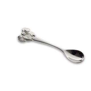 silver plated bow christening spoon by vivi celebrations