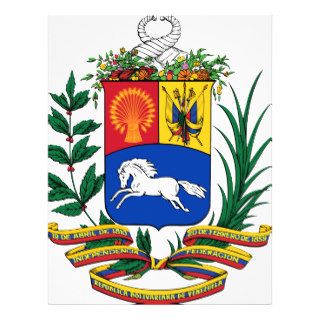 Venezuela coat of arms full color flyer