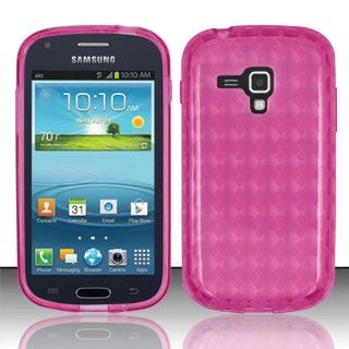 For Samsung Galaxy AMP i407 (AIO) TPU Cover   Hot Pink TPU Cell Phones & Accessories