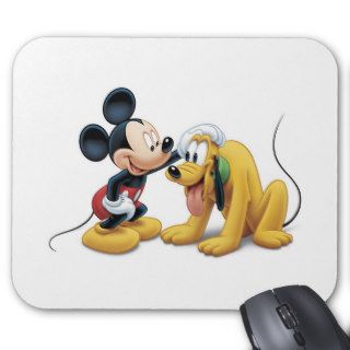 Mickey Mouse Petting Pluto Mouse Pads