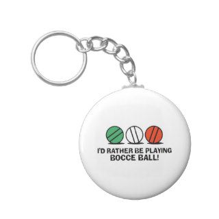 Funny Bocce Ball Keychain