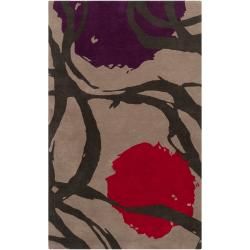 Harlequin Hand tufted Tan Opaque Floral Wool Rug (8 X 10)