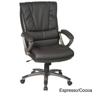 Office Star Products Work Smart Eco Leather Seat And Back Executive Chair Model Ech6710