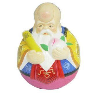 Asian Longevity Old Man Piggy Bank   Holiday Decoration Storage Containers