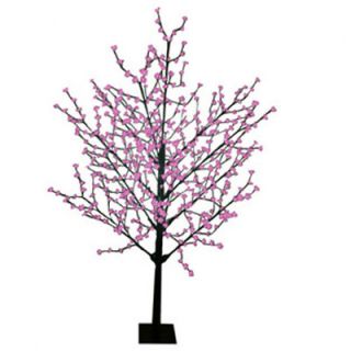 Sterling Inc 8 Blossom Artificial Christmas Tree with 567 Fuschia LED