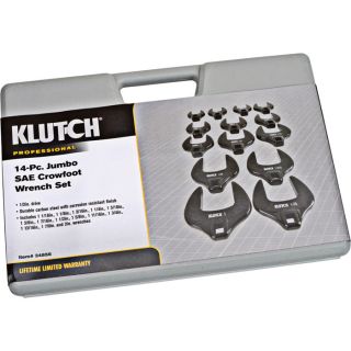 Klutch Jumbo SAE Crowfoot Wrench Set — 14-Pc.  Crowfoot