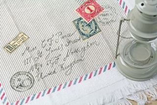postal vintage style tea towel by country touches