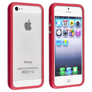 BasAcc Red Bumper TPU Case with Aluminum Button for Apple iPhone 5/ 5S BasAcc Cases & Holders
