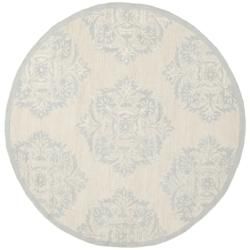 Hand hooked Chelsea Ivory Wool Rug (56 Round)