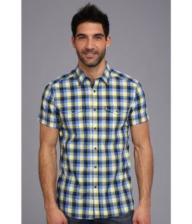 Kenneth Cole Sportswear Short Sleeve Check Two Pocket Shirt Mens Short Sleeve Button Up (Multi)