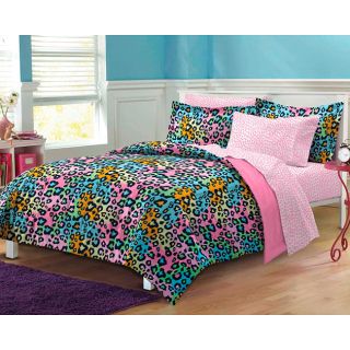 Chf Industries Neon Leopard 7 piece Bed In A Bag With Sheet Set Multi Size Full