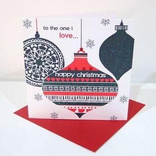 to the one i love christmas card by stop the clock design