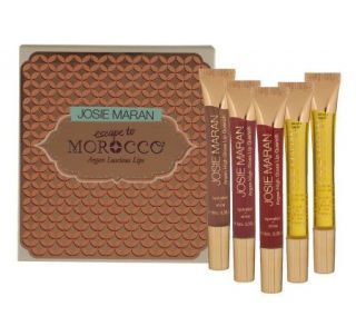 Josie Maran Set of 5 Argan Hydrating Lip Quenches —