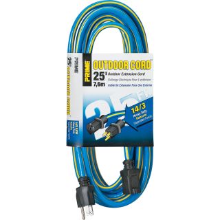 Prime Wire & Cable 125 Volt Outdoor Extension Cord — 25ft., Model# KC506725  Extension Cords